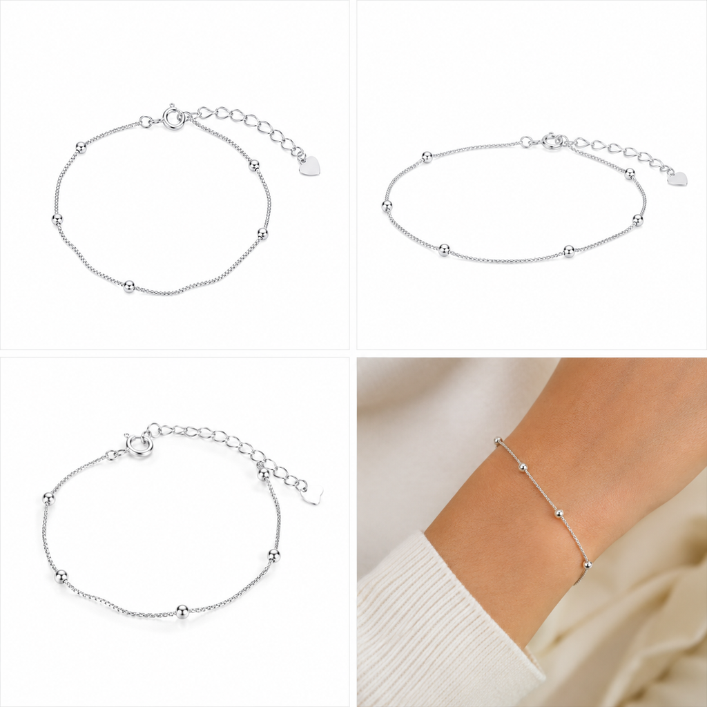 Pulseira Veneziana Micro Esferas com extensor