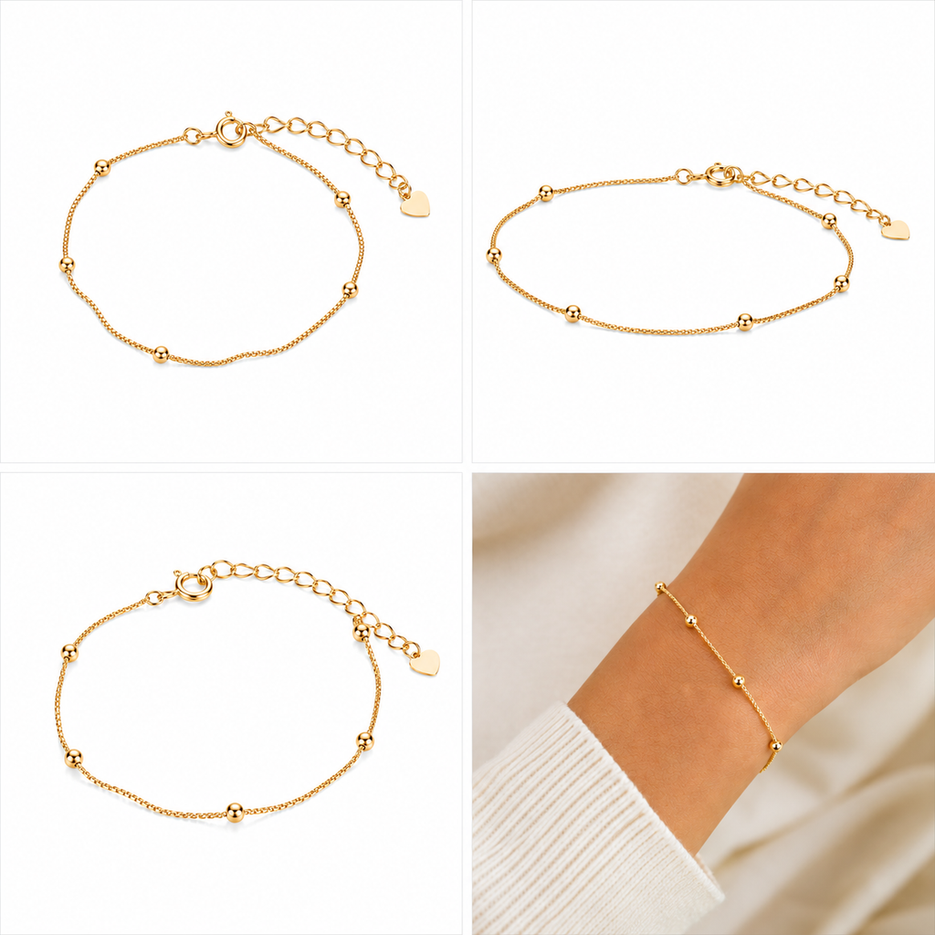 Pulseira Veneziana Micro Esferas com extensor