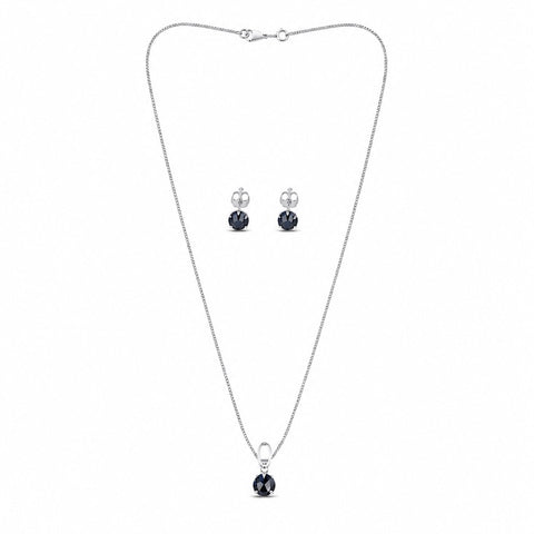 Conjunto Brinco Ponto luz Black e Veneziana - Prata 925