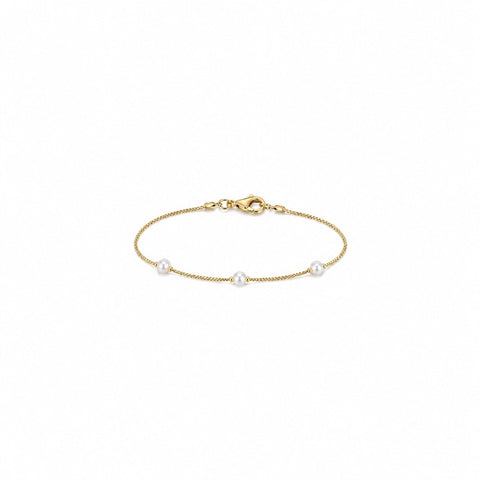 Pulseira Veneziana com Pérolas Intercaladas