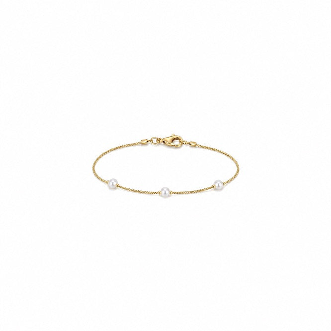 Pulseira Veneziana com Pérolas Intercaladas