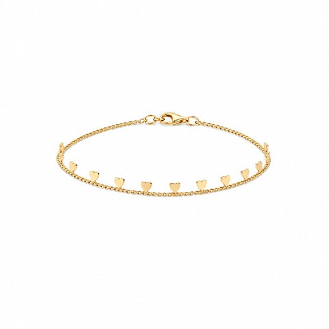 Pulseira com Micro Corações