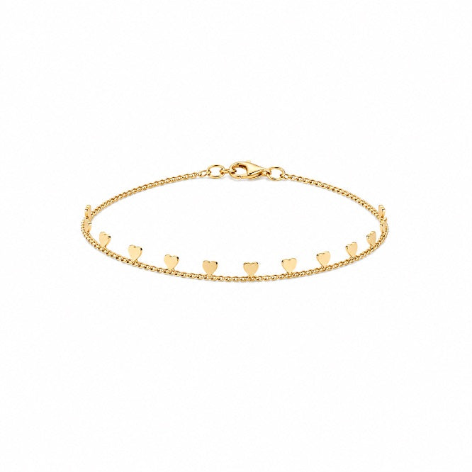 Pulseira com Micro Corações