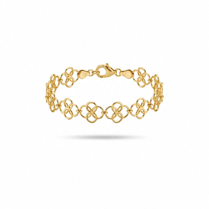 Pulseira Elos Trevo Vazado