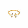 Anel Ajustável Dual Marquise