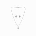Conjunto Brinco Trevo e Veneziana - Prata 925