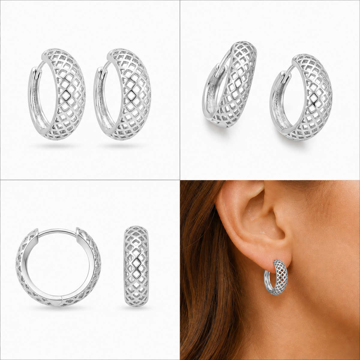 Brinco Argola Lattice