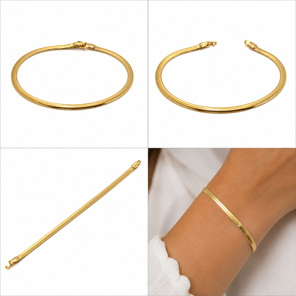 Pulseira Malha Fita Premium 3mm