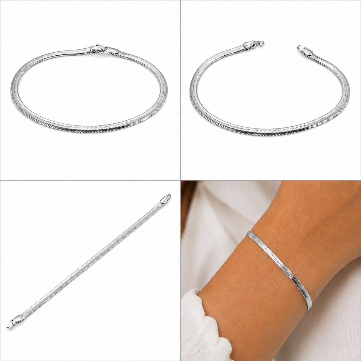 Pulseira Malha Fita Premium 3mm