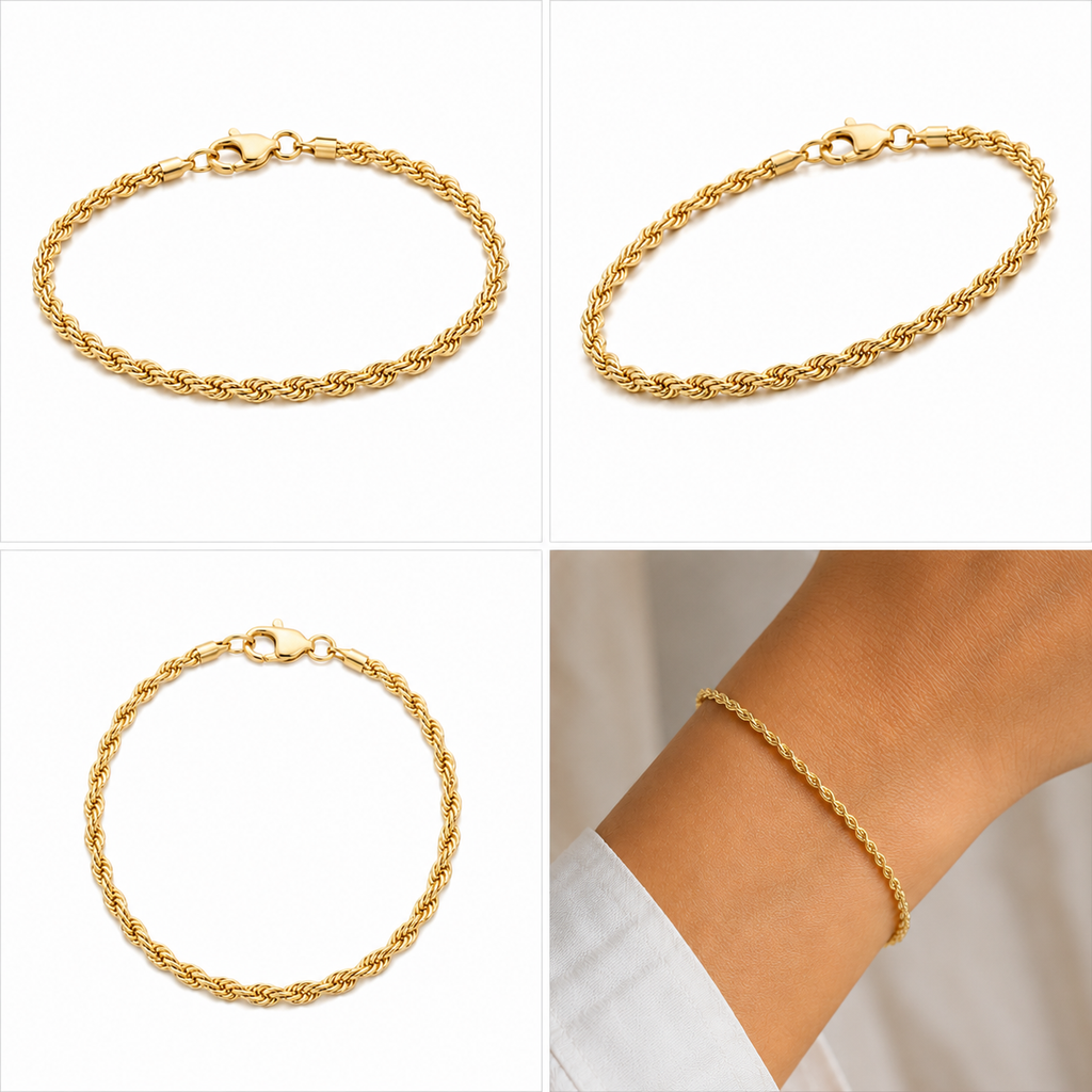 Pulseira Cordão Baiano Slim 1,5mm