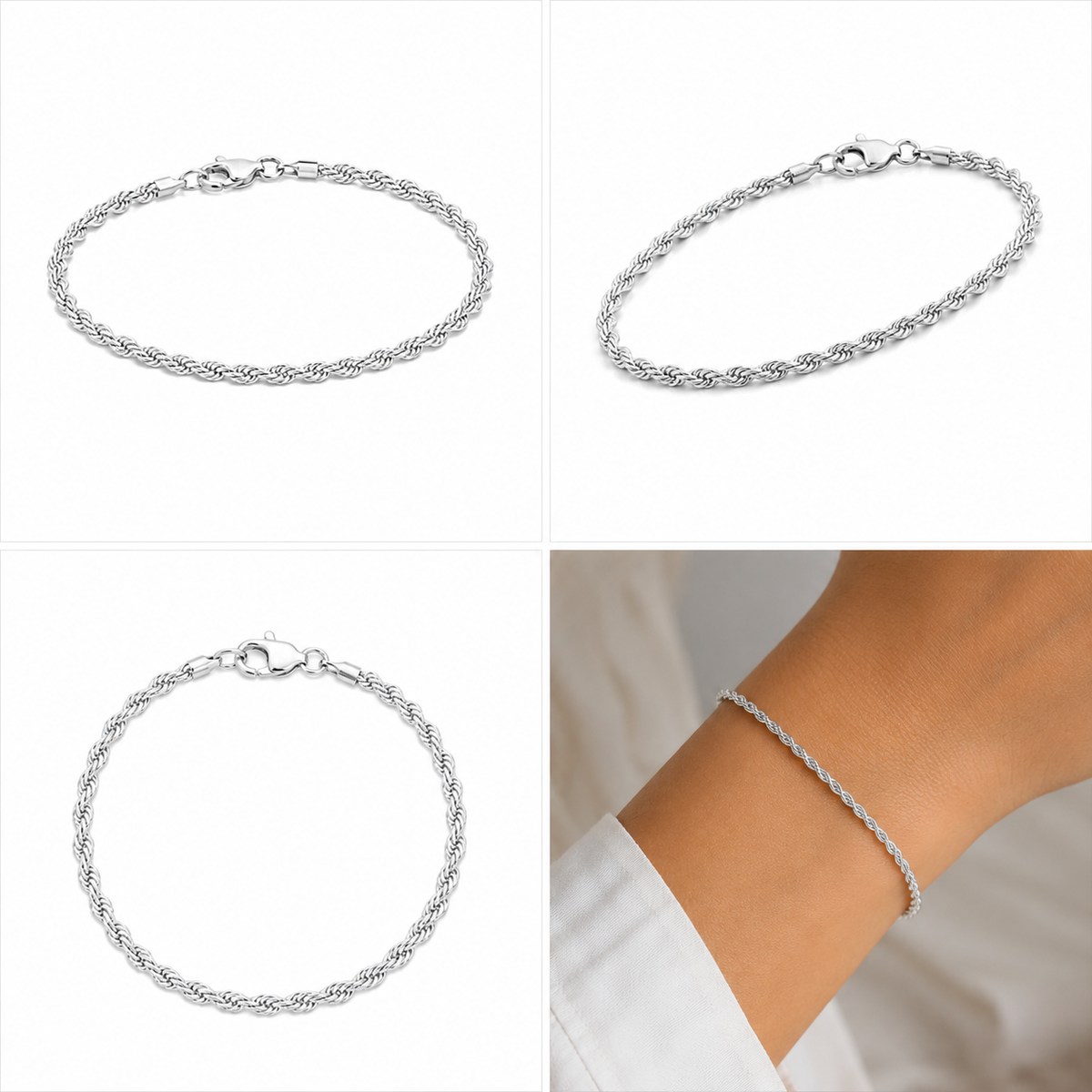 Pulseira Cordão Baiano Slim 1,5mm