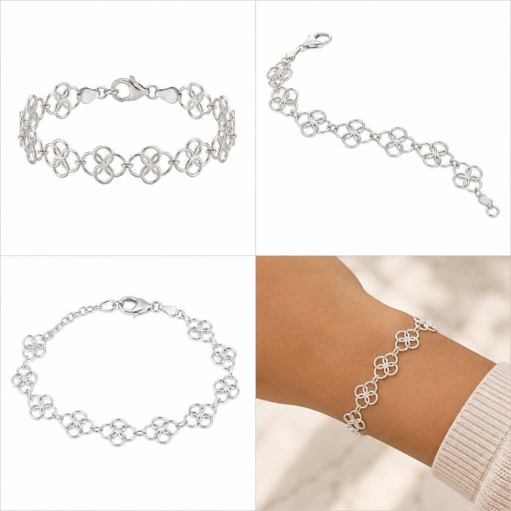 Pulseira Elos Trevo Vazado