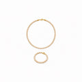 Conjunto Colar Riviera de Pérolas - 35 cm + Extensor + Pulseira