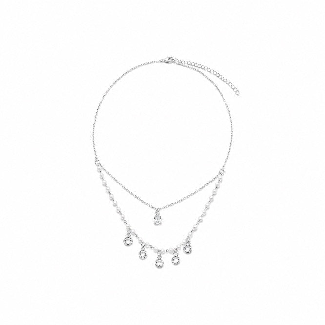 Colar com Pérolas e Zirconias