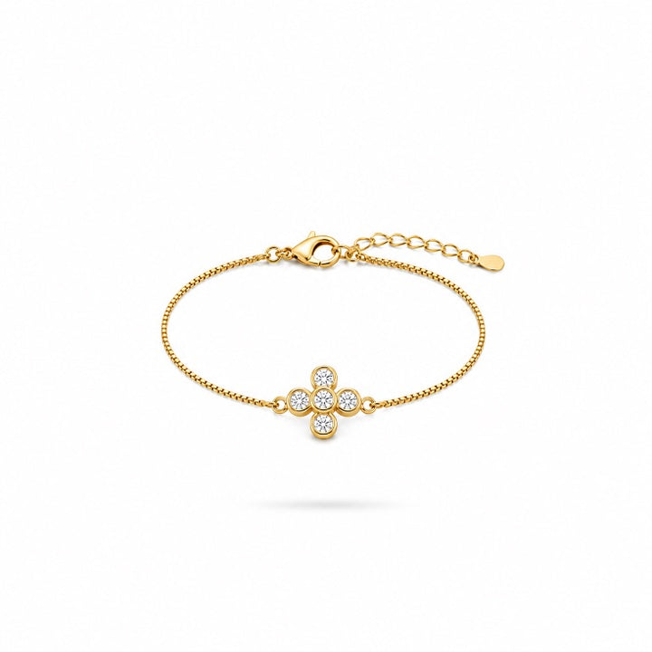Pulseira Veneziana Flor de Zircônias